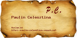 Paulin Celesztina névjegykártya